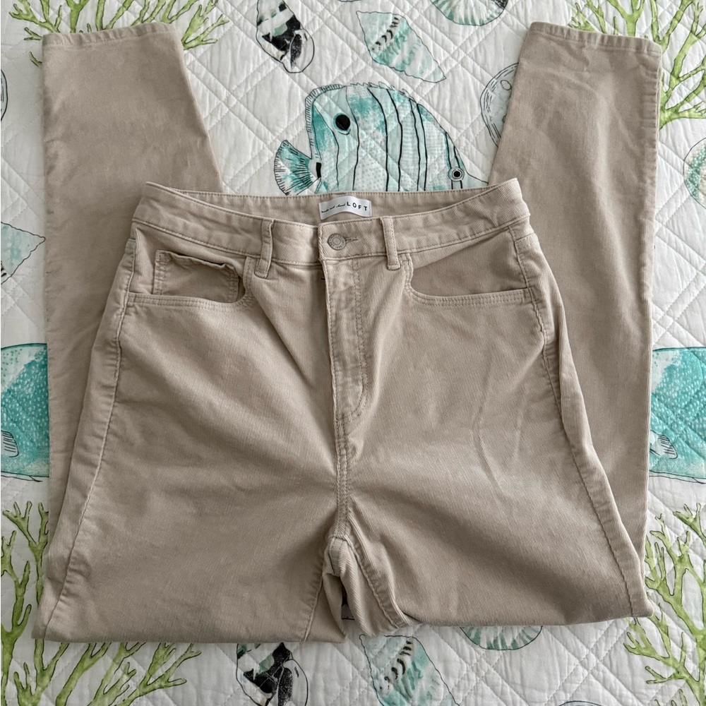 LOFT Women’s Curvy High Waist Skinny Corduroy Pants - Size 8/29